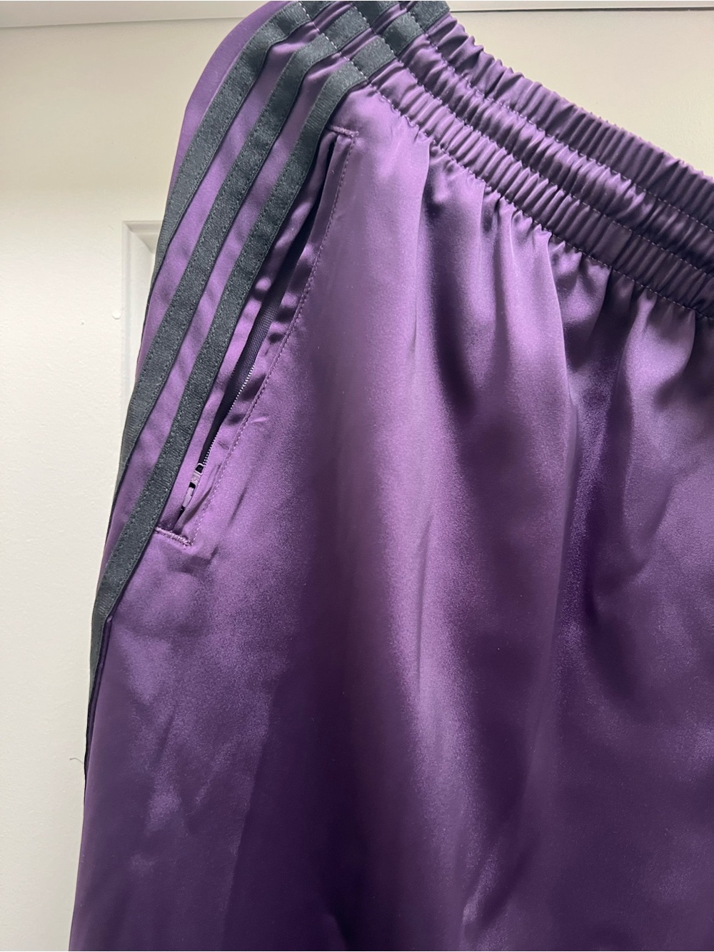 Adicolor Satin Wide Leg Track Pants- Size 18 - Picture 8 of 11